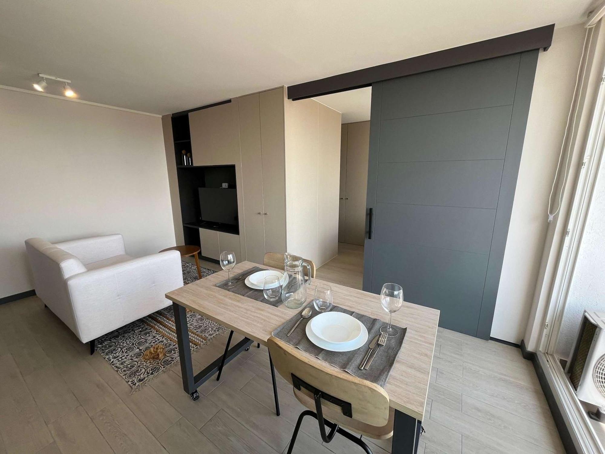 Apartamento Hom I 1d1b Con Hermosa Vista Metro Parque Almagro Cs907