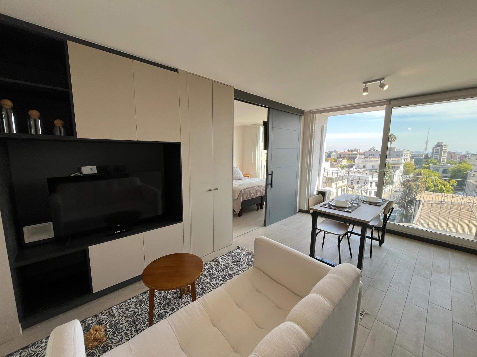 Apartamento Hom I 1d1b Con Hermosa Vista Metro Parque Almagro Cs907 Santiago